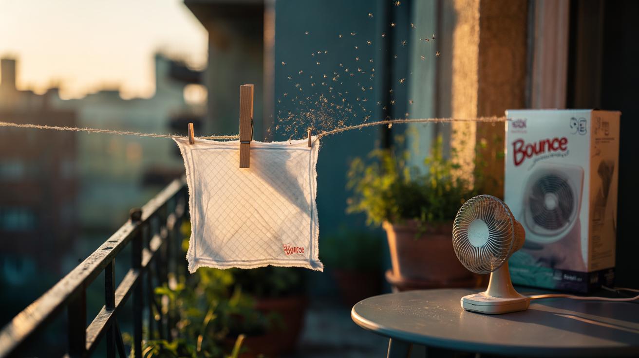 Bounce dryer sheet wards off gnats on balconies in minutes : why static fabric repels tiny insects easily