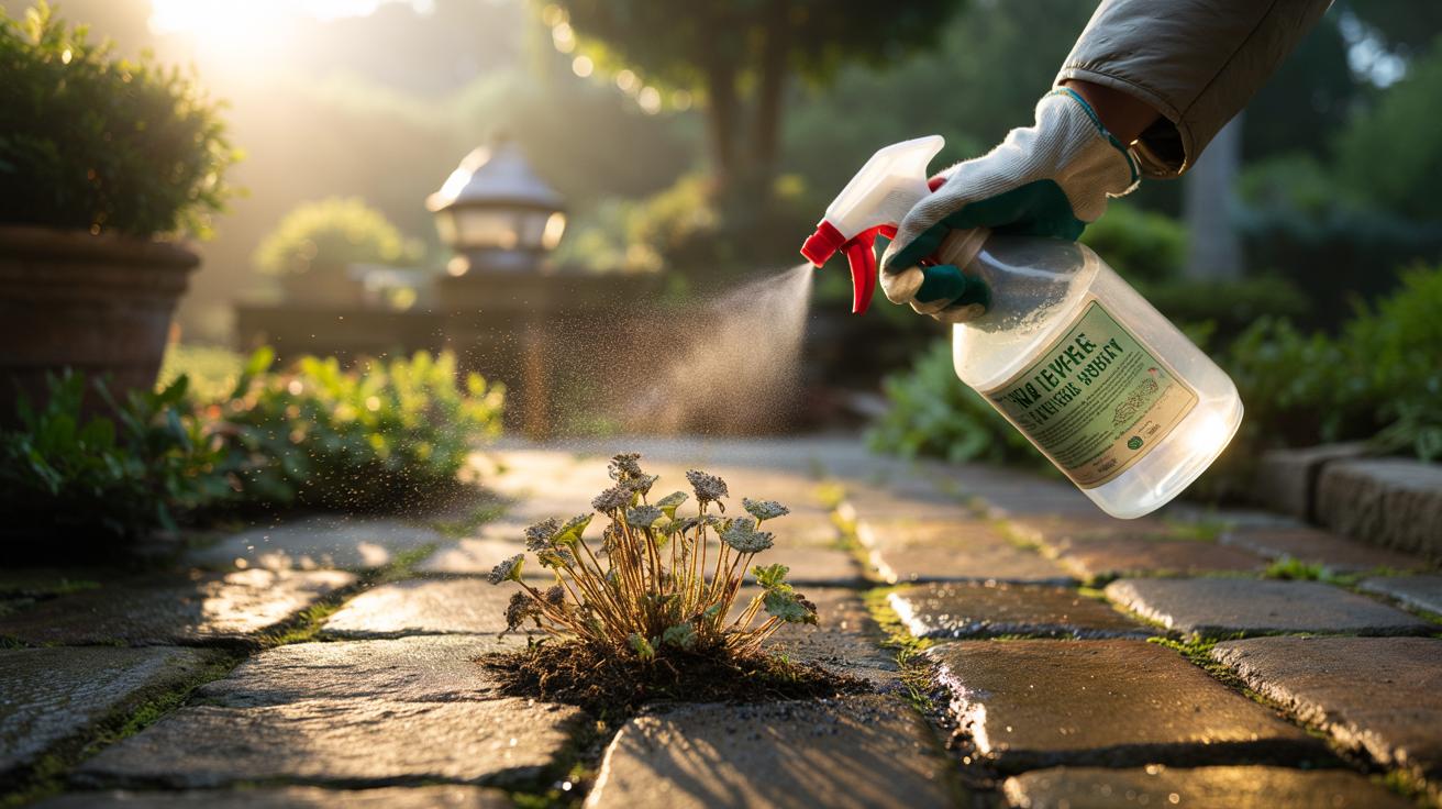 Eco-friendly Weed Control: How a Vinegar Splash Dissolves Them in Minutes