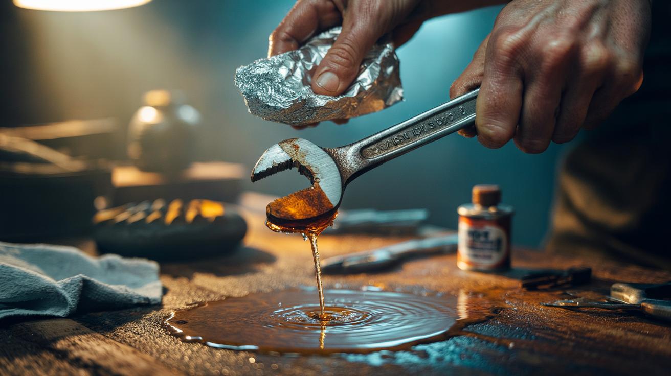 Impromptu Rust Buster: How foil transforms rusty tools in seconds