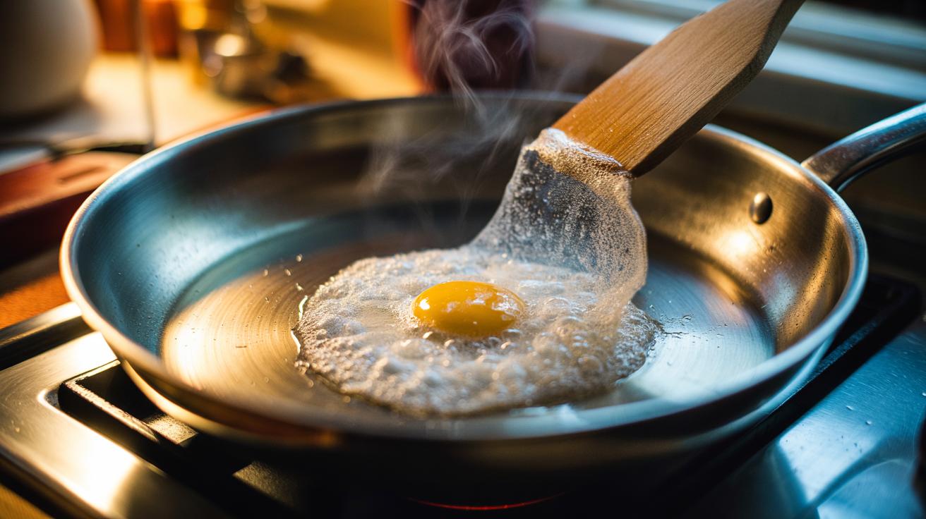 Sizzling salt solution peels stuck-on egg effortlessly : why osmotic pressure lifts stubborn residues almost instantly